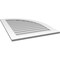 Ekena Millwork Quarter Round Top Right Surface Mount PVC Gable Vent w/ 3-1/2"W x 1"P Standard Frame, 28"W x 38"H GVPQR28X3801SN - alternate 4